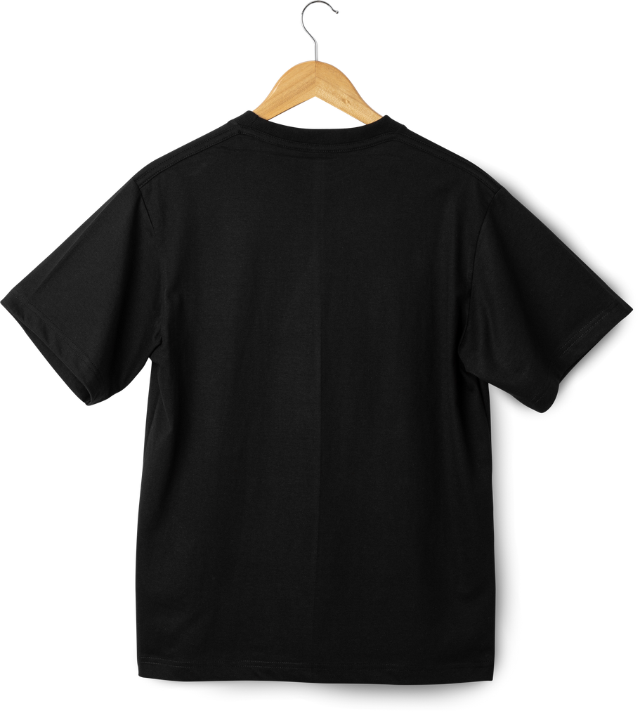 Black T shirt mockup hanging, Realistic t-shirt